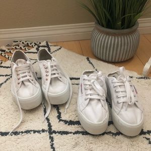 TWO white superga sale!